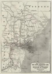 Map Showing the New Frontier Line Between Russia and Turkey as Settled by the Treaty, 30 March 1856